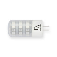 Load image into Gallery viewer, Emeryallen G4 Bi Pin Base 12V Amber Mini LED Bulb in Detail.
