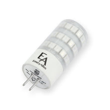 Load image into Gallery viewer, Emeryallen G4 Bi Pin Base 12V Amber Mini LED Bulb in Detail.
