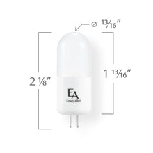 Load image into Gallery viewer, Emeryallen G4 Bi Pin Base 12V COB Mini LED Bulb - line drawing.
