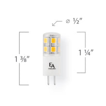 Load image into Gallery viewer, Emeryallen G4 Bi Pin Base 12V Mini LED Bulb - line drawing.
