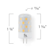 Load image into Gallery viewer, Emeryallen G4 Bi Pin Base 12V Mini LED Bulb - line drawing.
