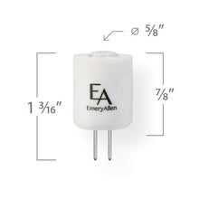 Load image into Gallery viewer, Emeryallen G4 Bi Pin Base 12V Single Point Mini LED Bulb - line drawing.
