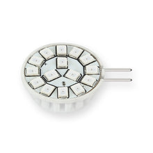 Load image into Gallery viewer, Emeryallen G4 Bi Pin Base 12V Wafer Amber Mini LED Bulb in Detail.

