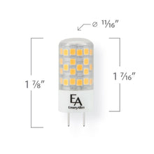 Load image into Gallery viewer, Emeryallen G8 Bi Pin Base 120V Mini LED Bulb - line drawing.

