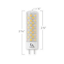 Load image into Gallery viewer, Emeryallen G8 Bi Pin Base 120V Mini LED Bulb - line drawing.
