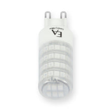 Load image into Gallery viewer, Emeryallen G9 Bi Pin Base 120V Amber Mini LED Bulb in Detail.
