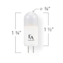 Load image into Gallery viewer, Emeryallen GY6.35 Bi Pin Base 12V COB Mini LED Bulb - line drawing.
