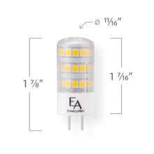 Load image into Gallery viewer, Emeryallen GY6.35 Bi Pin Base 12V Mini LED Bulb - line drawing.

