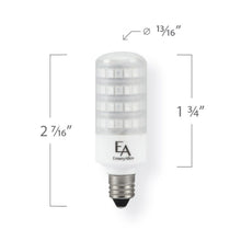Load image into Gallery viewer, Emeryallen Mini-Can Base 120V Amber Mini LED Bulb - line drawing.
