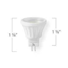 Load image into Gallery viewer, Emeryallen Mr11 Gu4 Base 12V Amber Mini LED Bulb - line drawing.

