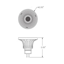 Load image into Gallery viewer, Emeryallen MR16 GU5.3 Base 12V DTW Mini LED Bulb - line drawing.

