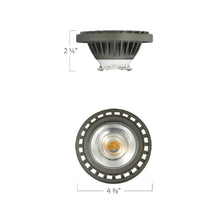 Load image into Gallery viewer, Emeryallen PAR36 Male Spadelug Terminals 12V Mini LED Bulb - line drawing.
