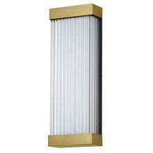 Load image into Gallery viewer, Acropolis Outdoor LED Wall Light in Natural Aged Brass (22-Inch).
