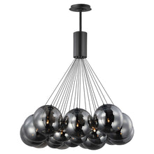 Load image into Gallery viewer, Burst LED Pendant Light in Black/Black (20-Light).
