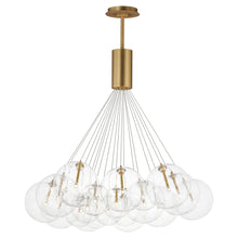 Load image into Gallery viewer, Burst LED Pendant Light in Gold/Clear (20-Light).
