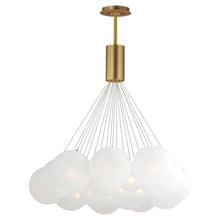 Load image into Gallery viewer, Burst LED Pendant Light in Gold/Translucent Frost (20-Light).
