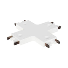 Load image into Gallery viewer, Continuum Track Connector in White (4-Way X).
