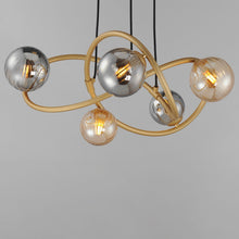 Load image into Gallery viewer, Planetary Chandelier in Detail.
