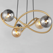 Load image into Gallery viewer, Planetary Chandelier in Detail.
