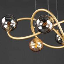 Load image into Gallery viewer, Planetary Chandelier in Detail.
