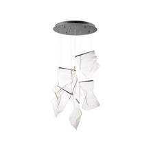 Load image into Gallery viewer, Rinkle LED Multi Light Pendant Light in Brushed Gunmetal (6-Light).
