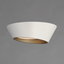 Load image into Gallery viewer, Slant LED Flush Mount Ceiling Light in Detail.
