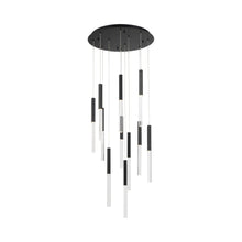 Load image into Gallery viewer, Benicio LED Round Chandelier in Matte Black.
