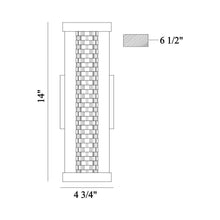 Load image into Gallery viewer, Savron Outdoor LED Wall Light - line drawing.
