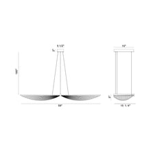 Load image into Gallery viewer, Seraph LED Linear Pendant Light - line drawing.
