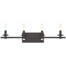 Load image into Gallery viewer, Torna LED Vanity Wall Light in Black (4-Light).

