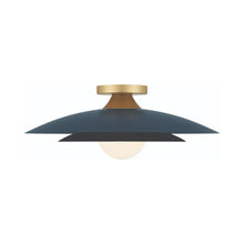 Load image into Gallery viewer, Welsh LED Flush Mount Ceiling Light in Matte Blue.
