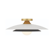 Load image into Gallery viewer, Welsh LED Flush Mount Ceiling Light in Matte White.
