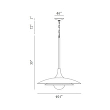 Load image into Gallery viewer, Welsh LED Pendant Light - line drawing.
