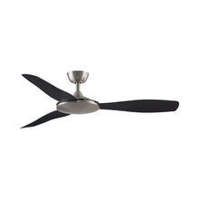 Load image into Gallery viewer, GlideAire Outdoor Ceiling Fan in Brushed Nickel/Black.
