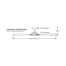 Load image into Gallery viewer, GlideAire Outdoor Ceiling Fan - line drawing.
