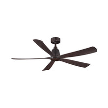 Load image into Gallery viewer, Kute5 Outdoor Ceiling Fan in Dark Bronze (Dark Walnut Blade).
