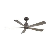 Load image into Gallery viewer, Kute5 Outdoor Ceiling Fan in Matte Greige (Weathered Wood Blade).
