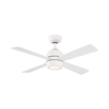 Load image into Gallery viewer, Kwad Indoor LED Ceiling Fan in Matte White (44-Inch).
