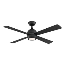 Load image into Gallery viewer, Kwad Indoor LED Ceiling Fan in Black (52-Inch).
