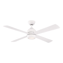 Load image into Gallery viewer, Kwad Indoor LED Ceiling Fan in Matte White (52-Inch).
