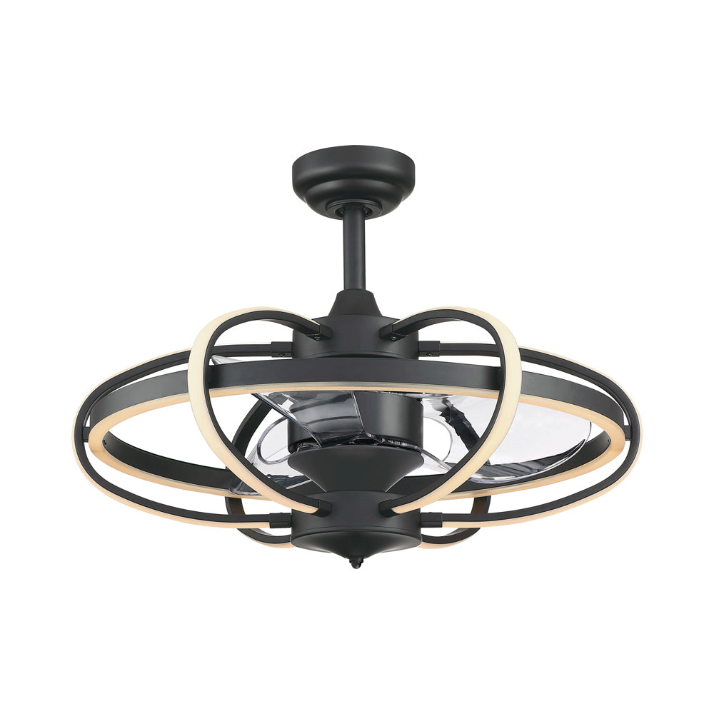 Obvi Indoor LED Ceiling Fan in Black.
