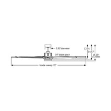 Load image into Gallery viewer, Pendry Indoor / Outdoor Ceiling Fan - line drawing.
