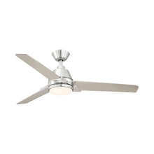 Load image into Gallery viewer, Pyramid Outdoor LED Ceiling Fan in Brushed Nickel.
