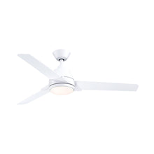 Load image into Gallery viewer, Pyramid Outdoor LED Ceiling Fan in Matte White.
