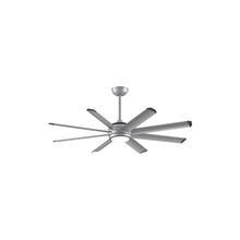 Load image into Gallery viewer, Stellar Outdoor LED Ceiling Fan in Silver (Silver with Black Accents) (56-Inch).

