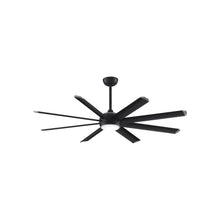 Load image into Gallery viewer, Stellar Outdoor LED Ceiling Fan in Black (Black with Silver Accents) (64-Inch).
