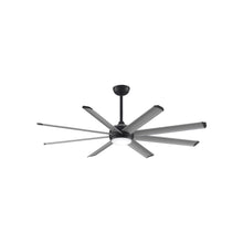 Load image into Gallery viewer, Stellar Outdoor LED Ceiling Fan in Black (Silver with Black Accents) (64-Inch).
