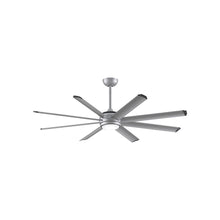 Load image into Gallery viewer, Stellar Outdoor LED Ceiling Fan in Silver (Silver with Black Accents) (64-Inch).
