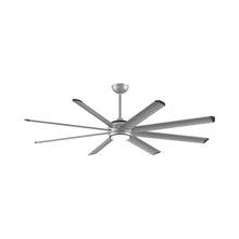 Load image into Gallery viewer, Stellar Outdoor LED Ceiling Fan in Silver (Silver with Black Accents) (72-Inch).
