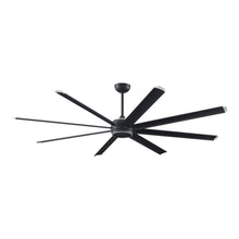 Load image into Gallery viewer, Stellar Outdoor LED Ceiling Fan in Black (Black with Silver Accents) (84-Inch).
